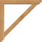 Ekena Millwork Traditional Slat Rough Sawn Bracket w/ Offset Brace, Western Red Cedar, 6"W x 42"D x 42"H BKT0604X42X42TRA06RWR - alternate 4